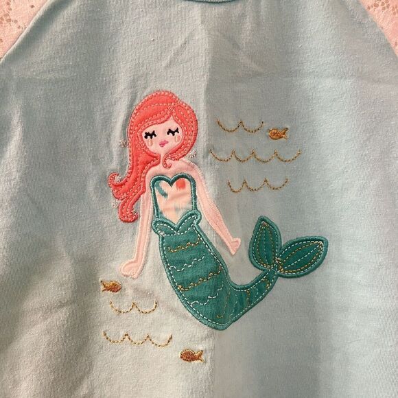 Nannette Applique Mermaid Top and Heart Shorts 2-PC Set Girls Size 4T - Picture 5 of 12